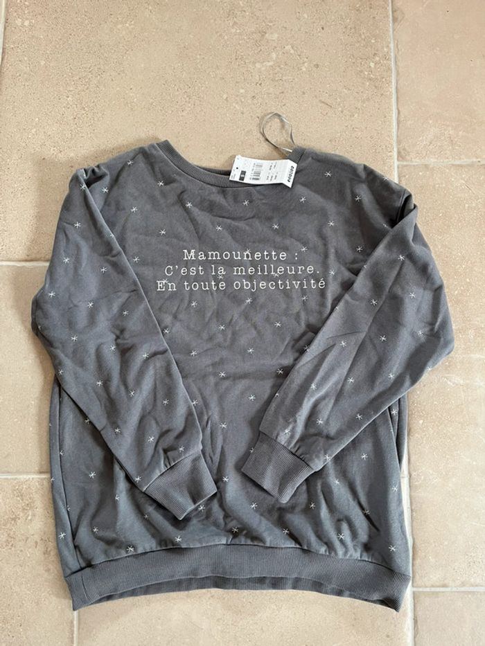 Pull de grossesse "Mamounette" neuf avec étiquette