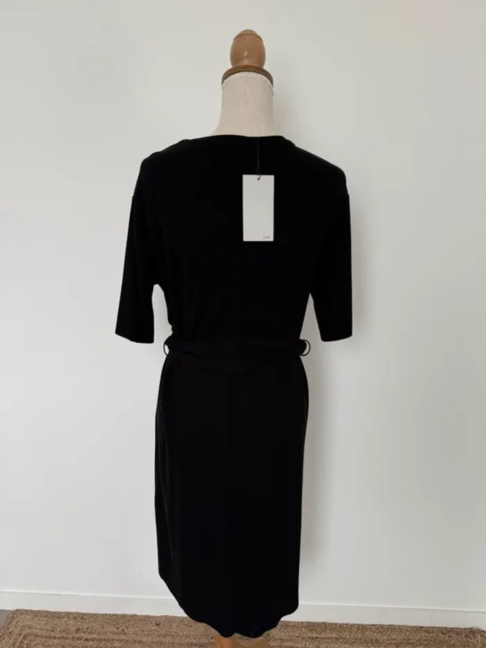 Zara Robe noir vestido dress Kleid Vestido Vestito jurk jumpsuit vestir preto black M femme donna - photo numéro 2