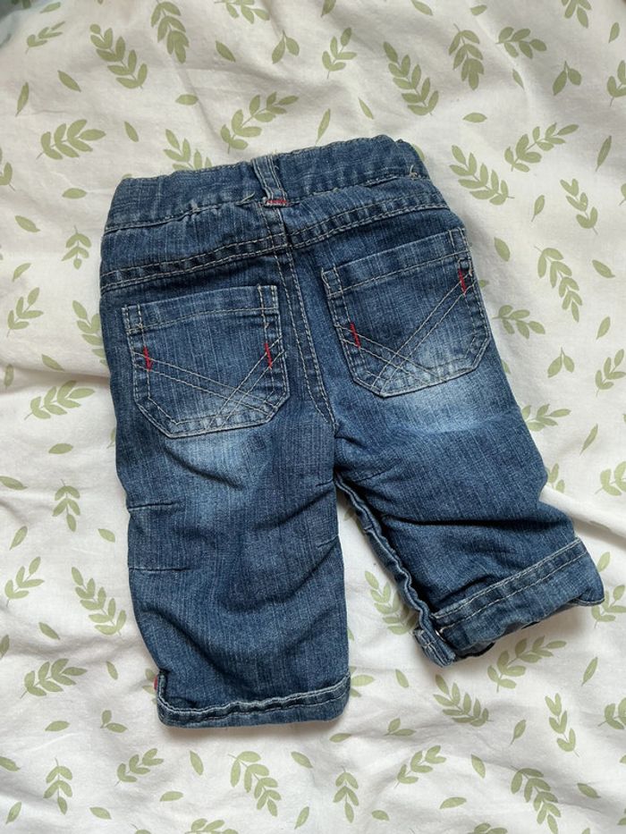 jean bleu doublé taille réglable 1 mois pressions entre les jambes tape à l'oeil - photo numéro 5