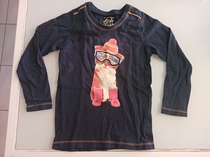 T shirt manches longues, 4 ans,girls wear lemon beret
