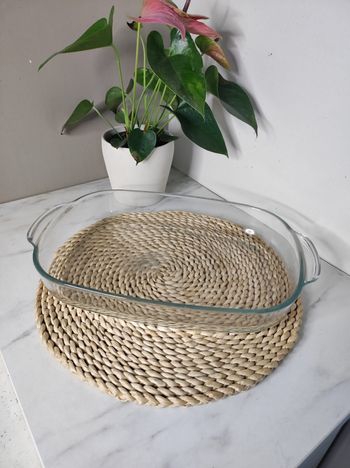 Grand plat en verre