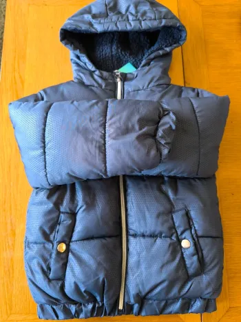 310672 blouson bleu marine garçon 6 ans (110/116) sans marque