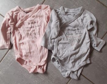 2 bodies fille ml gémo 9mois