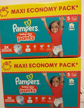 Couches Pampers, Baby dry  pants T5