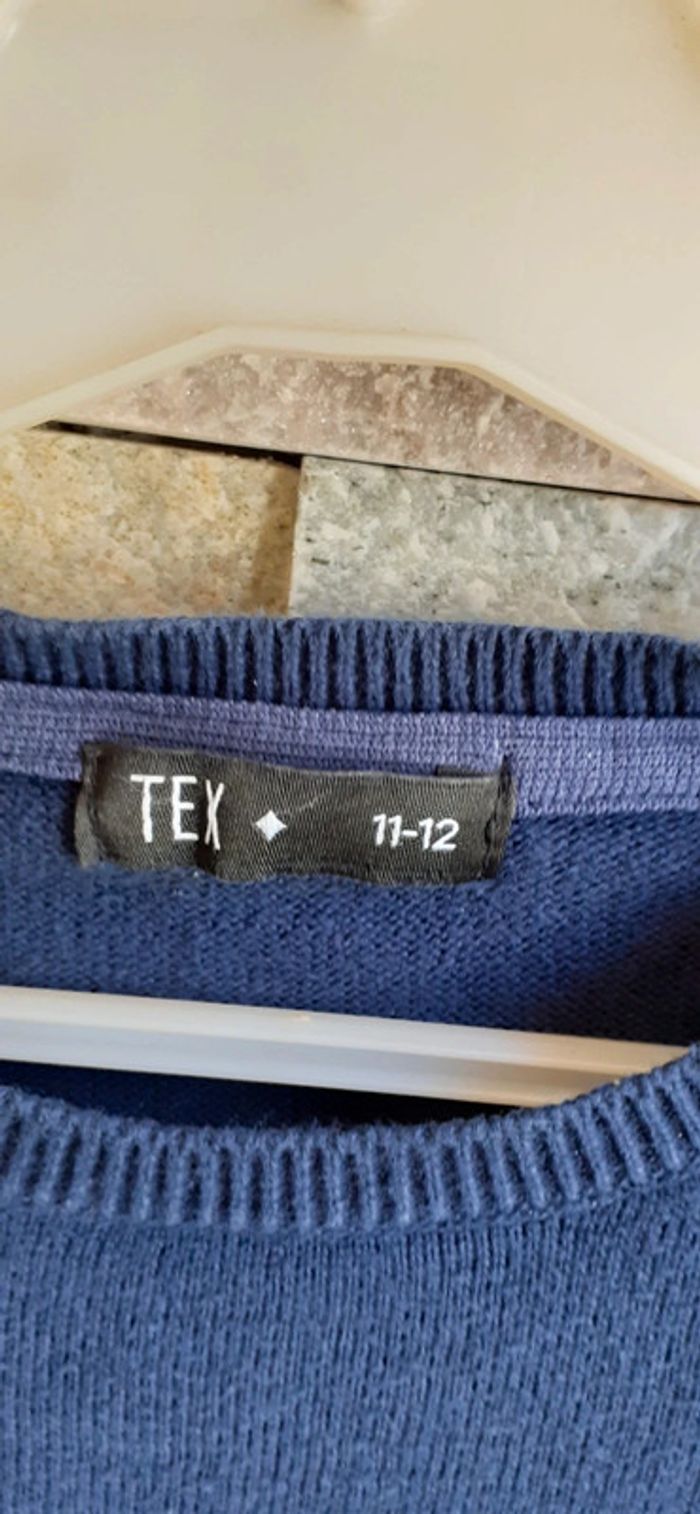 Pull bleu marine 12 ans T ex - photo numéro 4