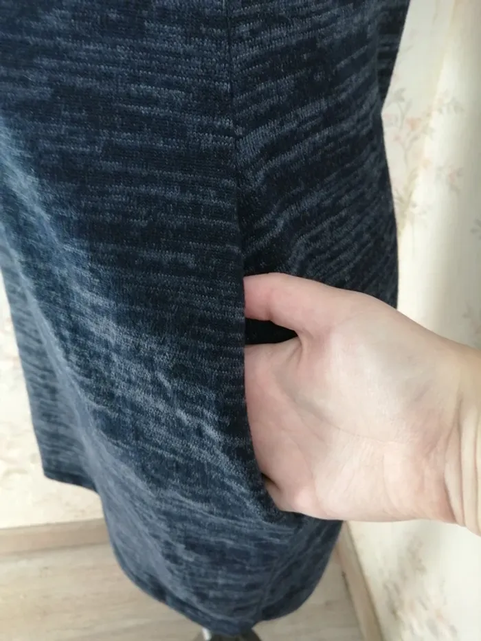 Robe pull à capuche bleu shiné avec poches et manches réglables / sans marque / (TU) - photo numéro 7