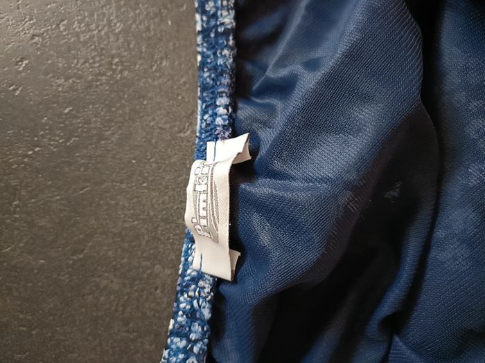 Jupe longue fleurie bleu blanc + dentelle 40 - photo numéro 5