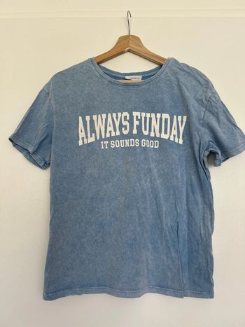 T-shirt ample bleu
