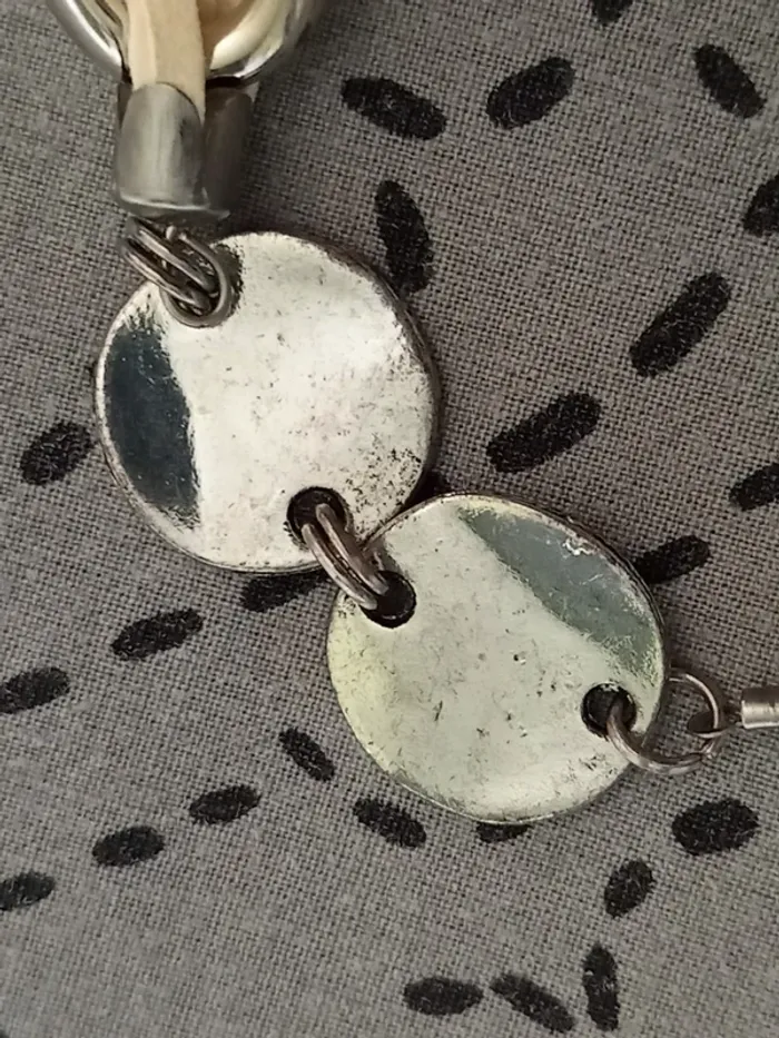 Collier gris blanc bréal vintage - photo numéro 7
