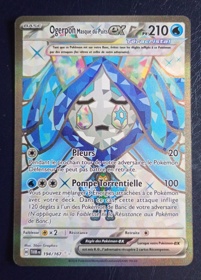 Carte pokémon OGERPON Ex masque du puits 194/167 🇫🇷 - photo numéro 2
