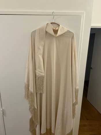 Robe blanche a Frange T L