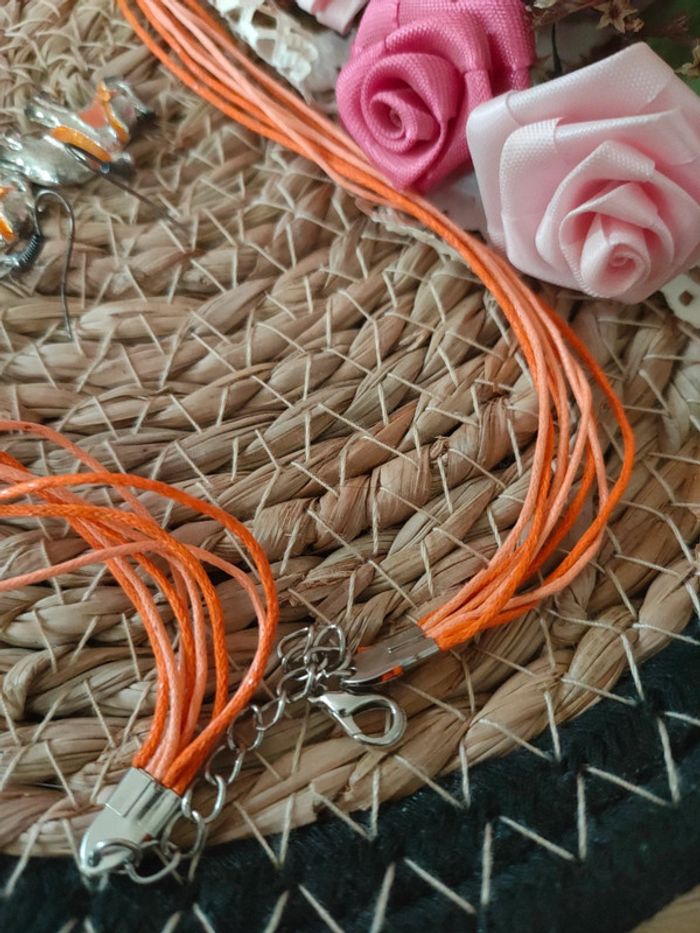 🌿Parure éléphant orange et argenté🌿 - photo numéro 4