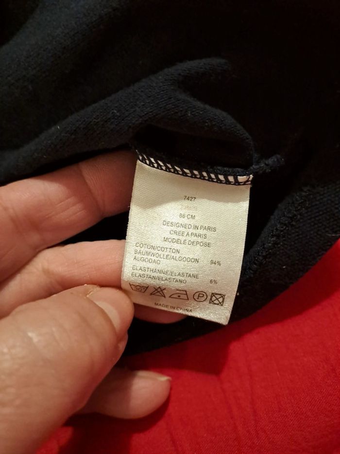 Polo marine col blanc taille 2 ans - photo numéro 5