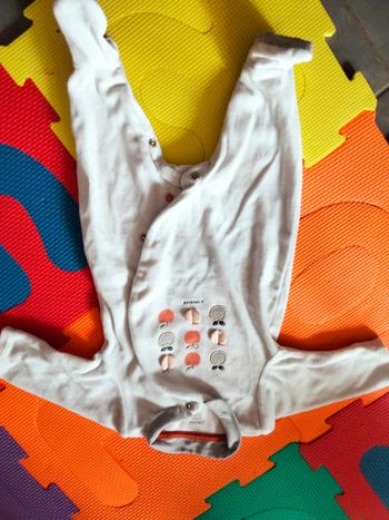 Pyjama obaibi blanc taille 3 mois