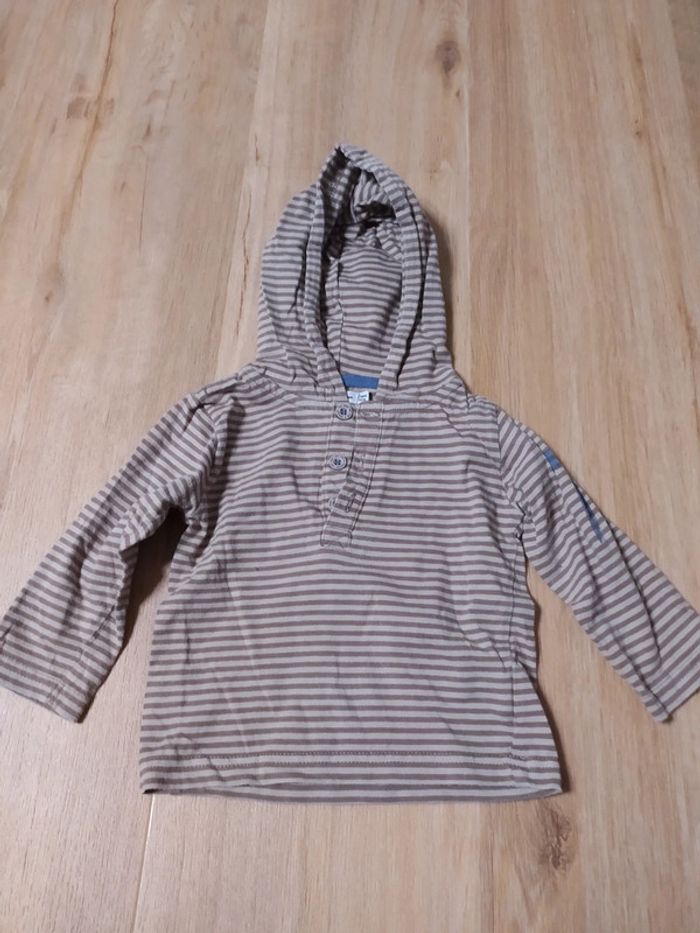 Sweat capuche tape à l'oeil 12 mois - photo numéro 3