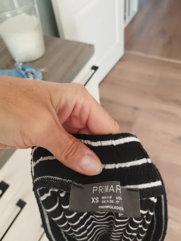 Jupe longue noire rayée blanche Primark XS - photo numéro 5