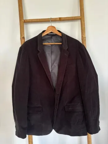 Veste noire en velours Kiabi taille 54