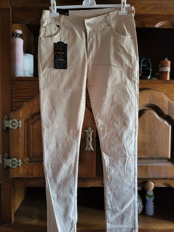 Pantalon elastane beige