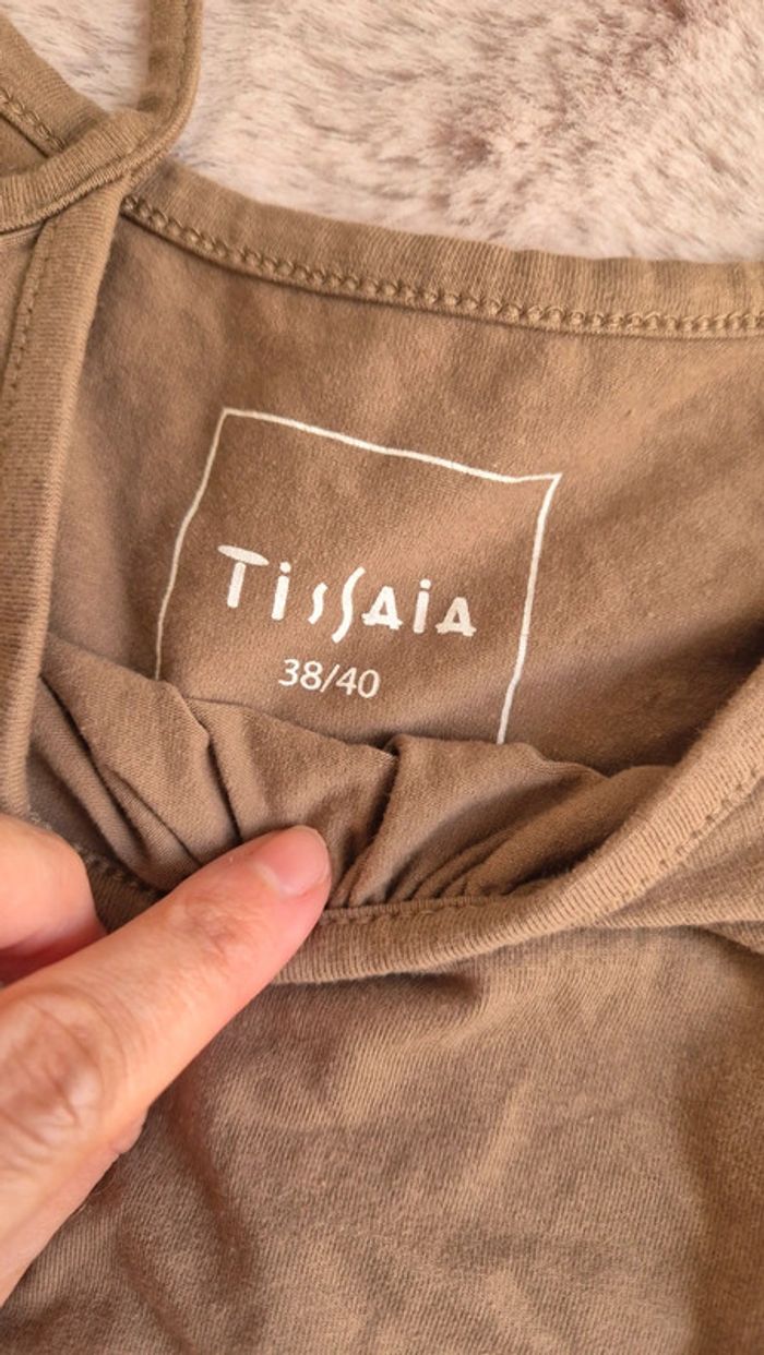 Lot de 2 débardeurs marron et vert d'eau Tissaia 💦 Taille 38/40 - photo numéro 5