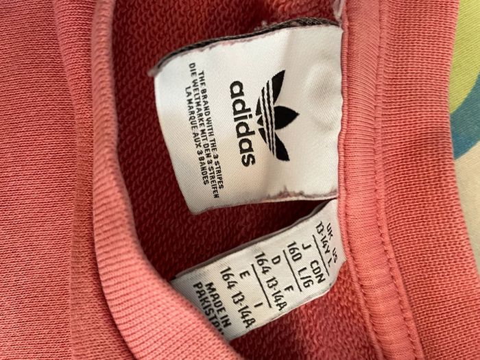 Sweat Adidas Originals Femme – Taille 164 XS – Coloris saumon – Parfait état - photo numéro 4