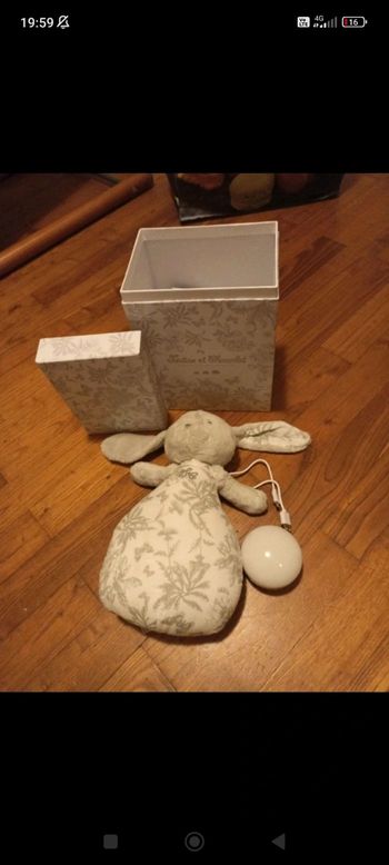 Veilleuse / peluche tartine et chocolat