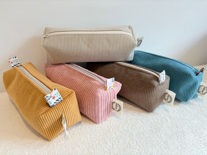 Trousse Velours Côtelé couleur Chocolat - photo numéro 7