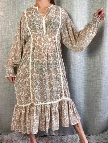 SOLDÉ - Robe bohème longue taille S/M - last queen