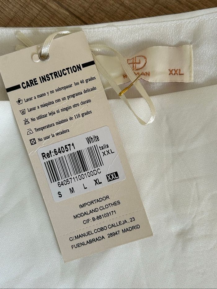 Robe blanche et fleurie neuve à manches courtes Modaland taille XXL - photo numéro 9