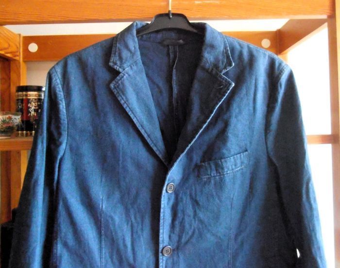 Veste homme, blazer bleu, New Man, taille XXL, 100% coton - photo numéro 2