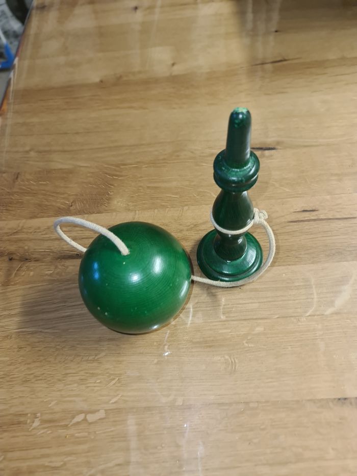 Bilboquet en bois grand model, - photo numéro 2