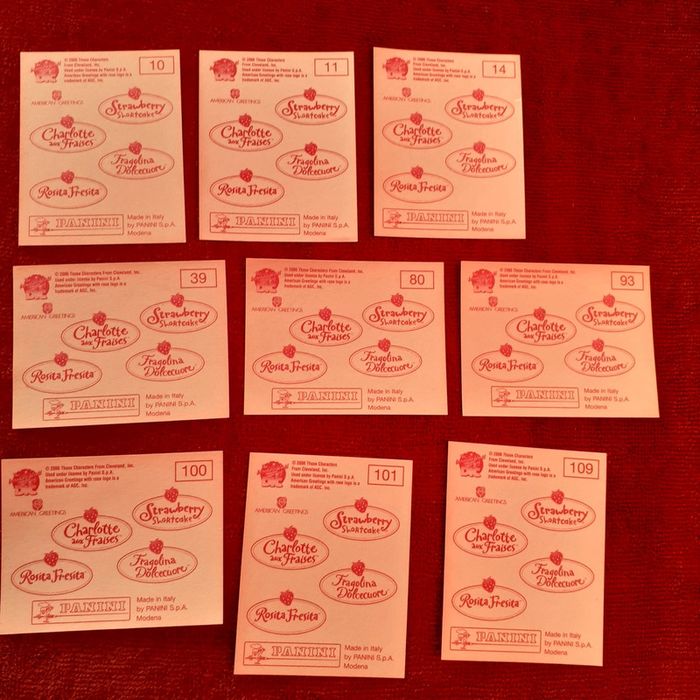 🍓 Lot de 8 stickers Charlotte aux fraises panini - photo numéro 3