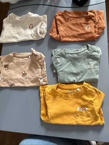 Lot de 5 tee-shirts 9 mois