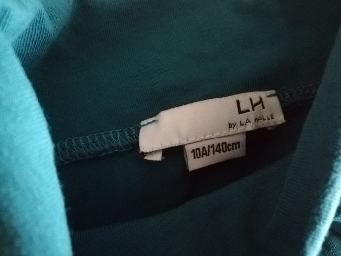 10 ans file lot de 3 tee-shirts manches longues cols montants type sous pull - photo numéro 3