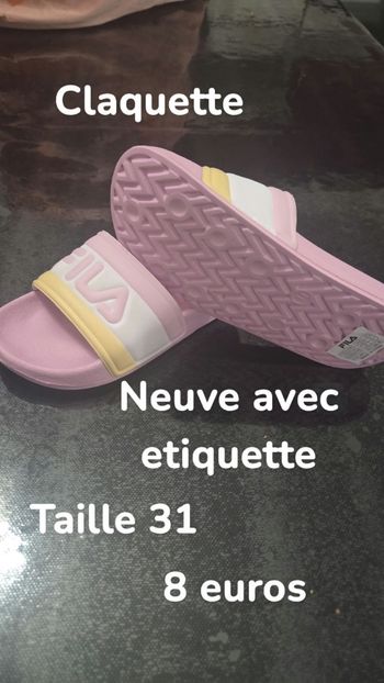 Claquette fila rose