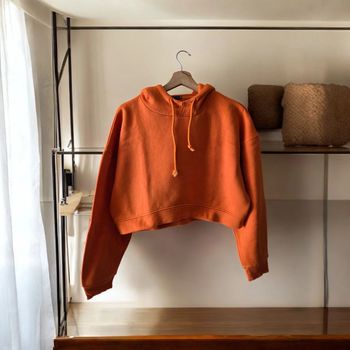 sweats a capuche Zara orange taille Xl