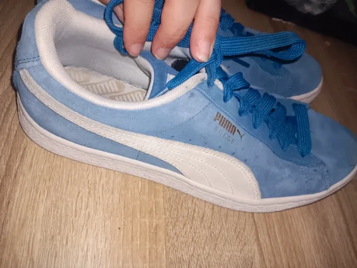 Baskets Puma taille 41 Suède Bleu Vintage Authentique - photo numéro 6