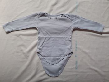 Lot de 2 bodys bleu et vert amande