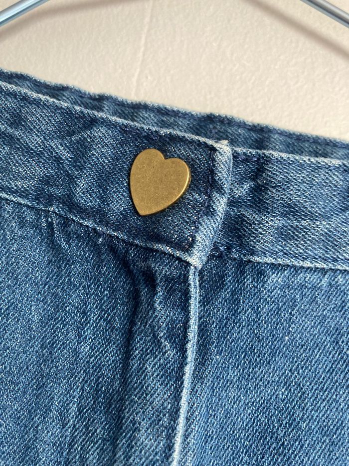 Jupe en jean DPAM 10 ans 140 cm poches cœur neuve - photo numéro 3