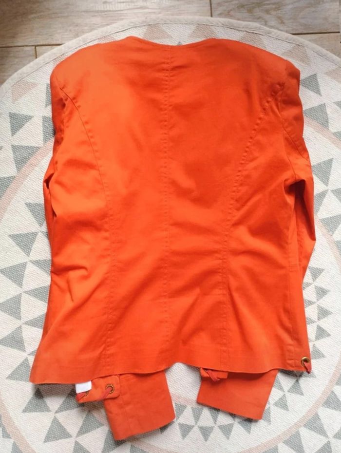 Blazer  lacé  Vintage  orange Neuf  Mariely Paris  38 =  36  actuel - photo numéro 11