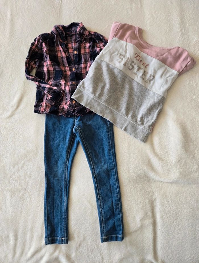 Ensemble jean chemise pull