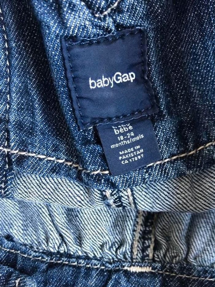 Robe salopette en denim Gap T-18/24 mois - photo numéro 3