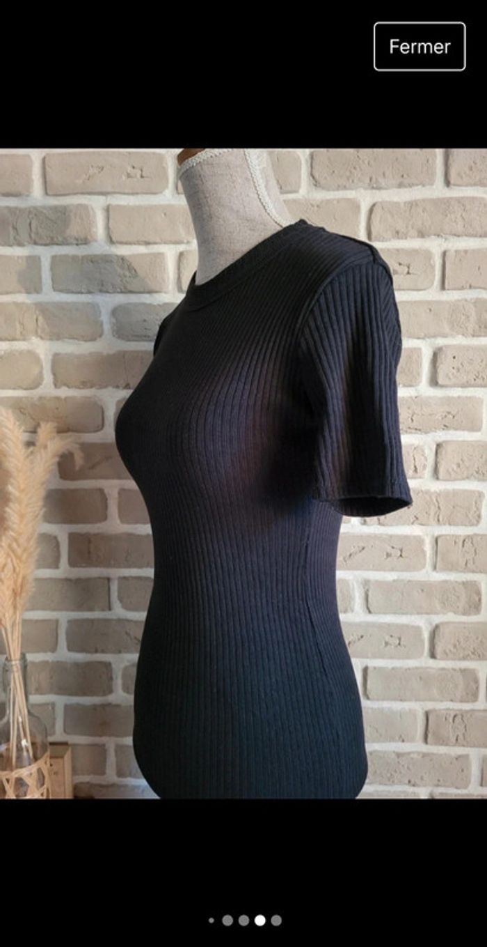 Robe en maille côtelée noire Zara - photo numéro 8