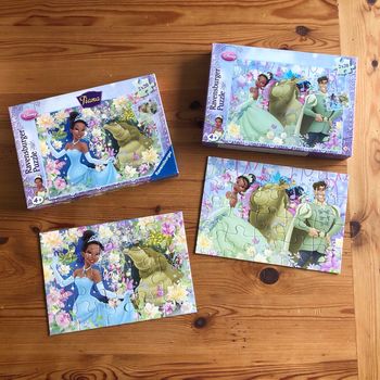 2 puzzles 20 pièces La princesse et la grenouille