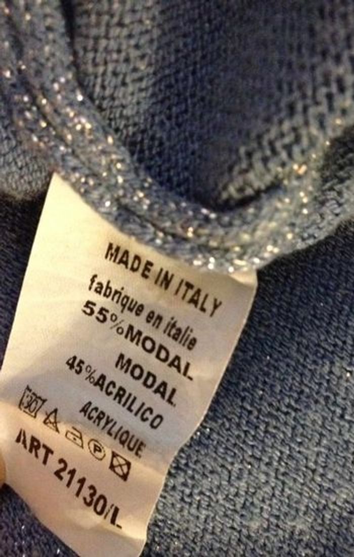 Blouse amble bleue effet brillant look féminin T40 - photo numéro 9