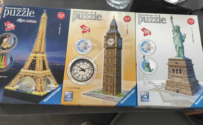 Lot 3 puzzles 3D