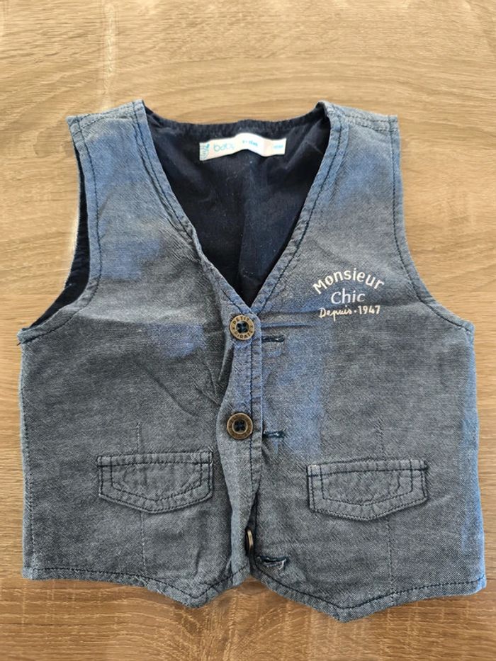 Gilet sans manche garçon 18 mois