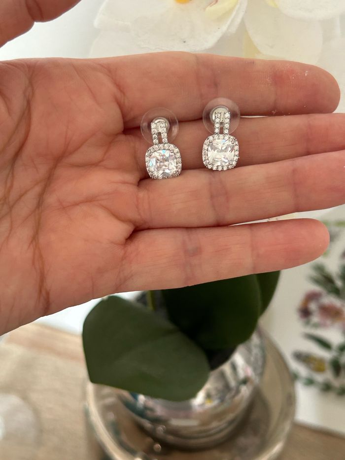 Boucles d’oreilles, zirconium cubique style Bridgerton - photo numéro 4