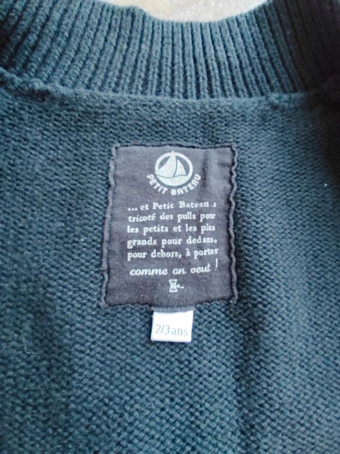 Jolie cape / gilet bleu marine Petit Bateau 2 / 3 ans - photo numéro 4