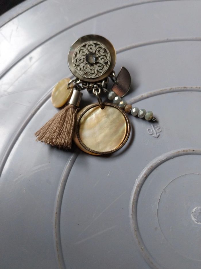 Boucles d'oreilles Gris Perle - photo numéro 5