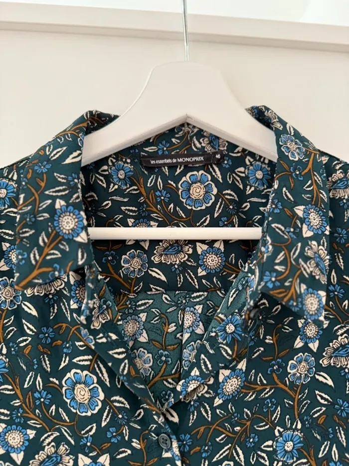 Superbe chemise fleurie fluide neuve Monoprix 46 - photo numéro 8